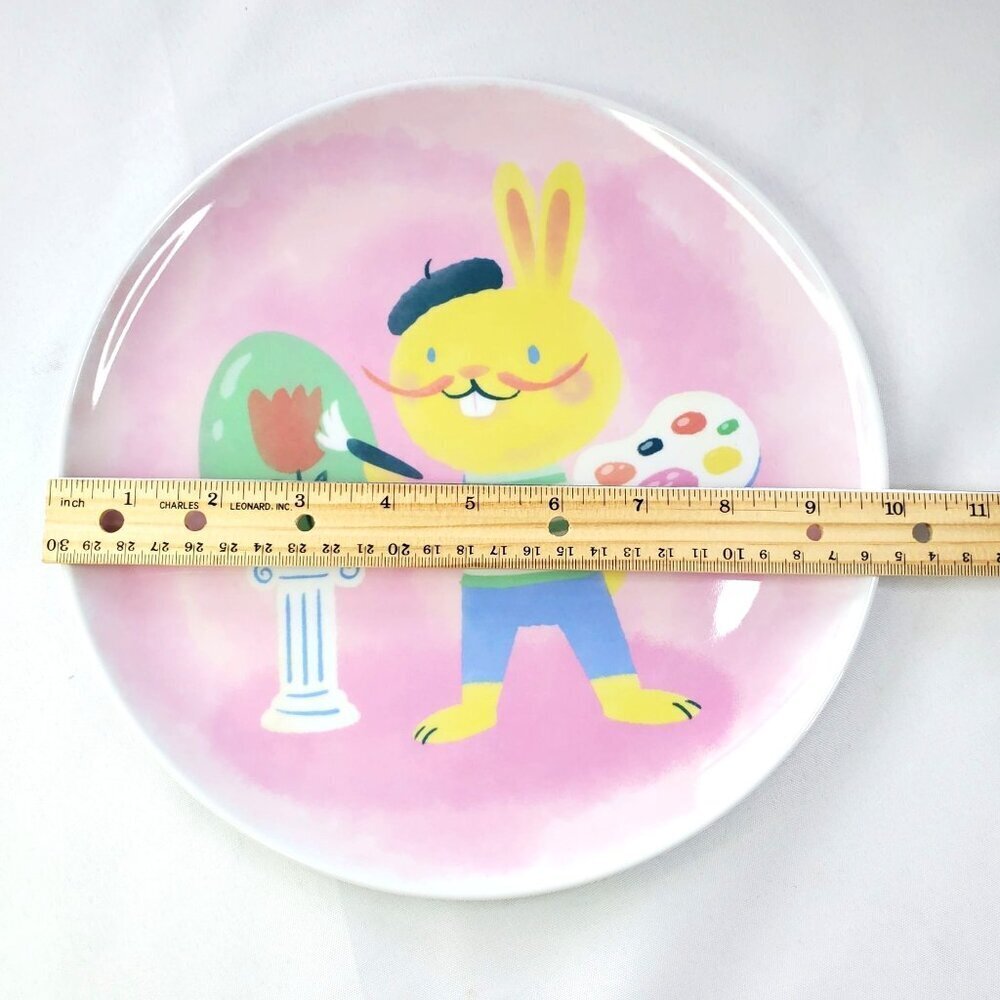 Easter-Themed Bunny Melamine Dinner Plates 10" Set Of 3 By Spritz - Picture 3 of 12
